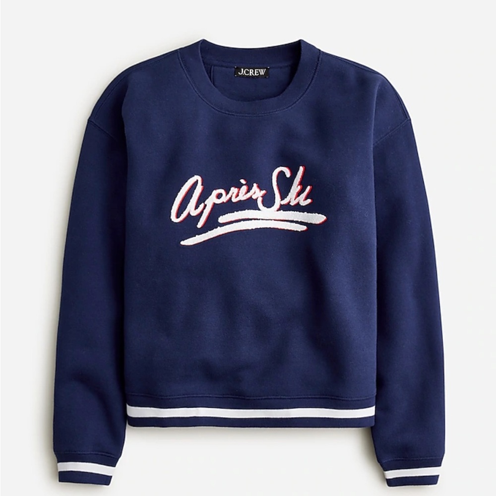 Jcrew NWOT Heritage Fleece après-ski graphic sweatshirt Size L